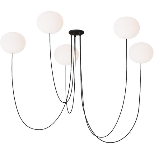 Peter Bristol Helium 5 Light 27.9 inch Matte Black Chandelier Ceiling Light