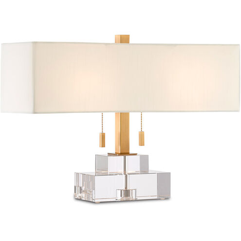 Chiara 15 inch 75.00 watt Clear/Antique Brass Table Lamp Portable Light