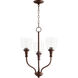 Richmond 3 Light 18 inch Oiled Bronze Mini Chandelier Ceiling Light