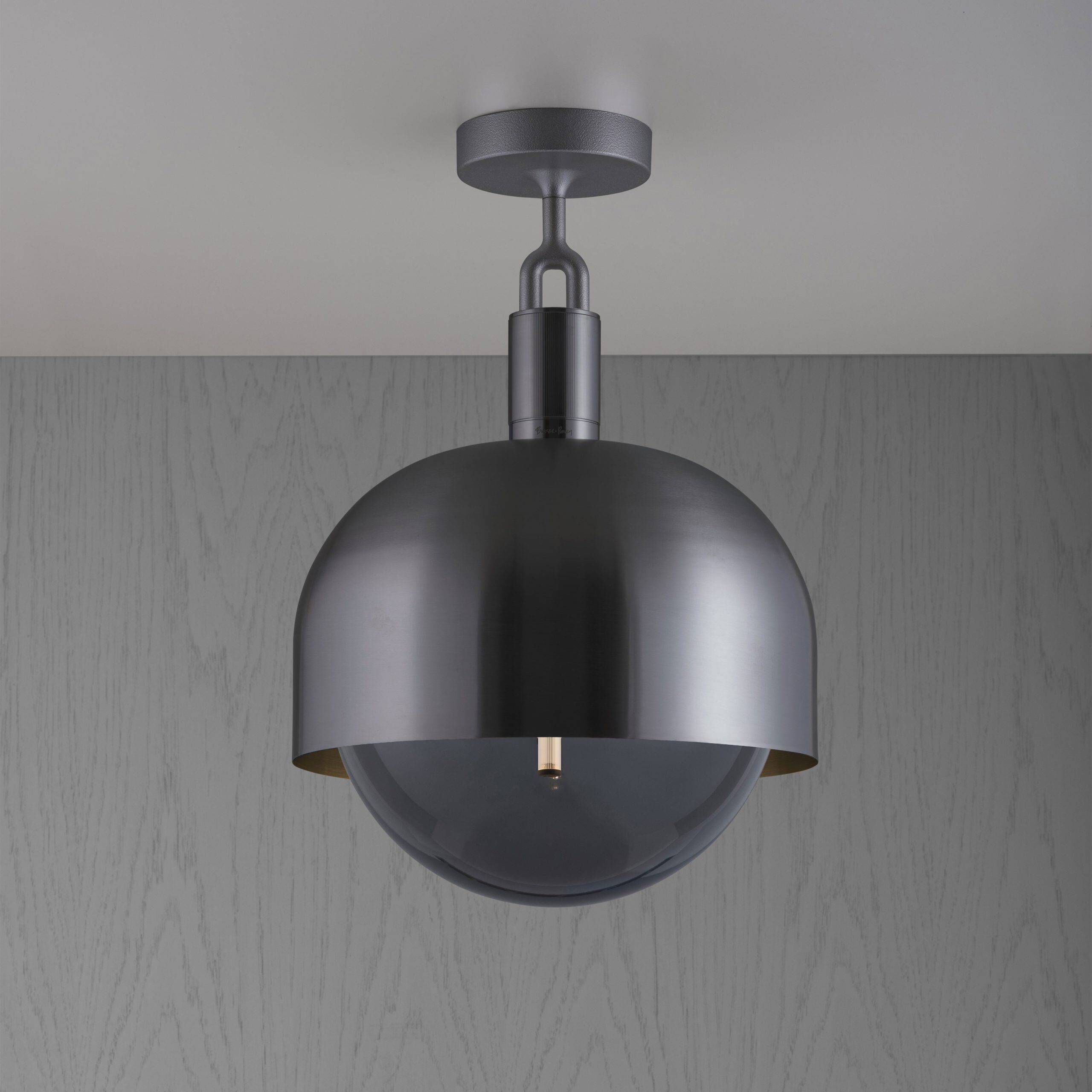 Forked LED 13.39 inch Gun Metal Flush Mount Ceiling Light