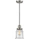 Franklin Restoration Canton LED 6 inch Brushed Satin Nickel Mini Pendant Ceiling Light in Seedy, Franklin Restoration