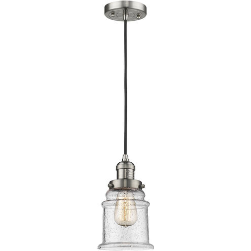 Franklin Restoration Canton LED 6 inch Brushed Satin Nickel Mini Pendant Ceiling Light in Seedy, Franklin Restoration