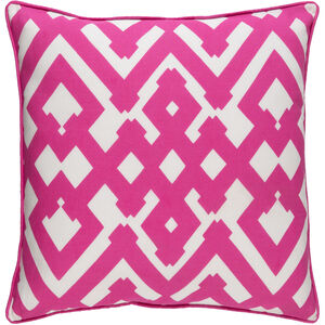Large Zig Zag 20 inch Bright Pink, White Pillow Kit