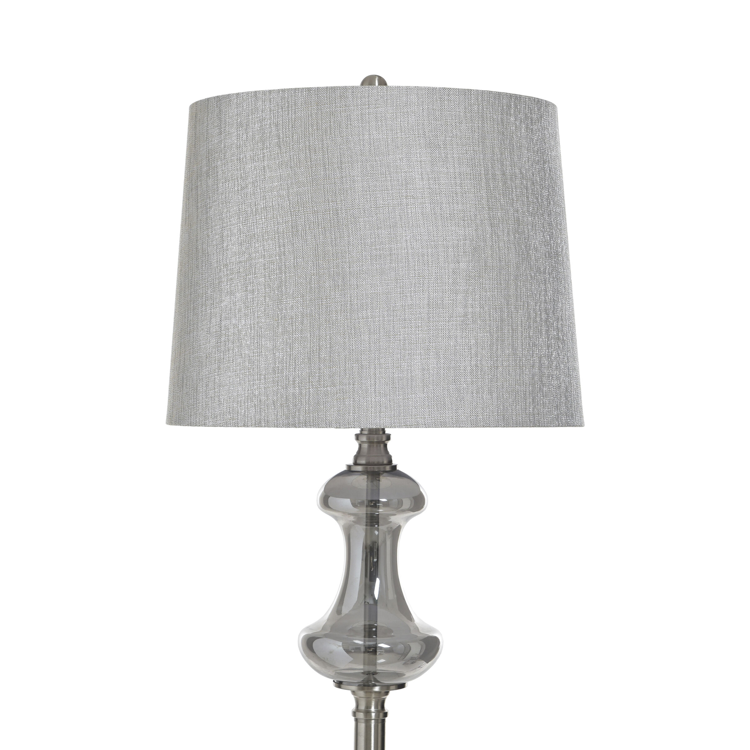 Callahan 62.5 inch 100 watt Brushed Nickel and Silver and Grey Floor Lamp Portable Light