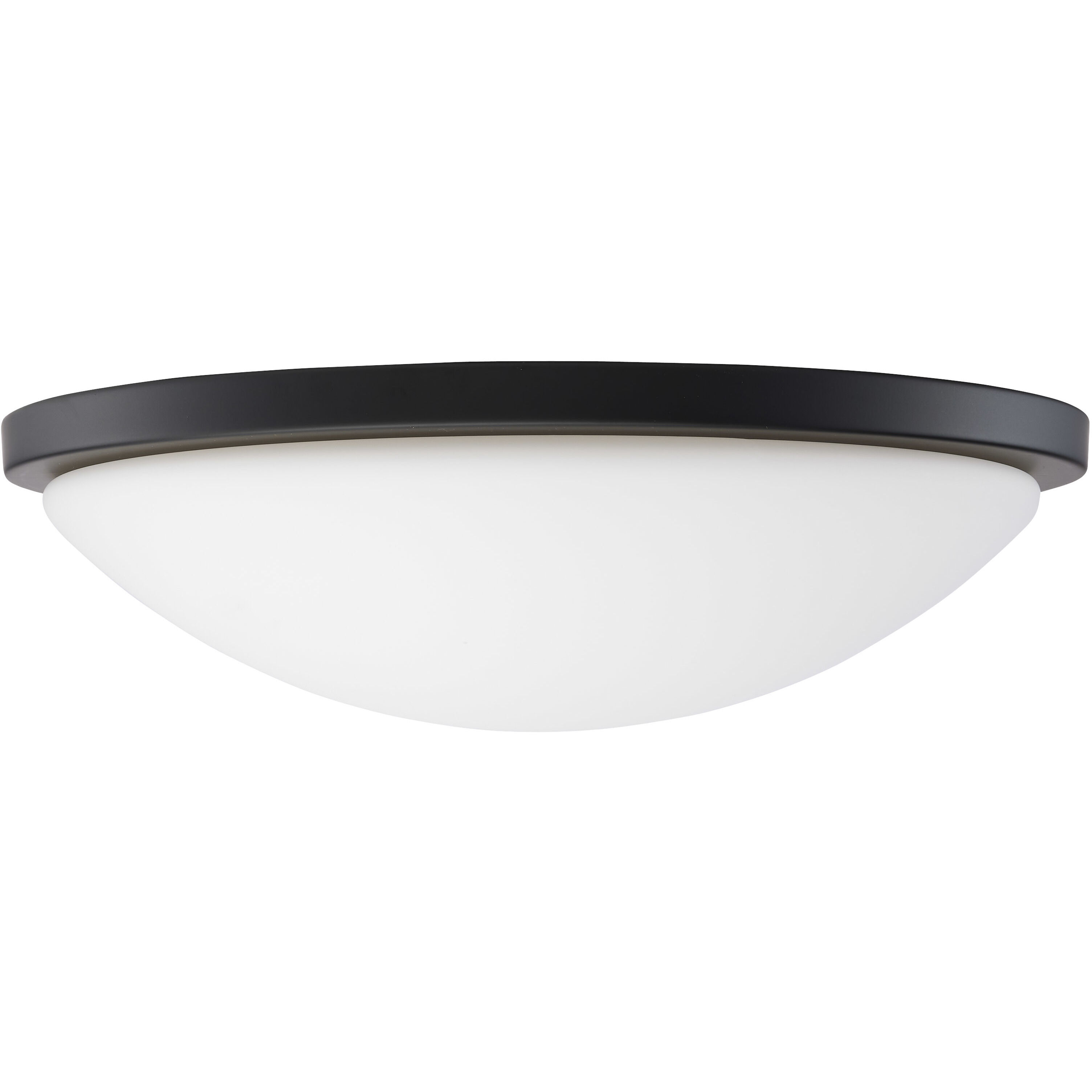 Button LED 17 inch Matte Black LED Flush Mount Ceiling Light