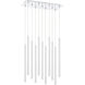 Forest LED 9.75 inch Chrome Chandelier Ceiling Light in Matte White Steel
