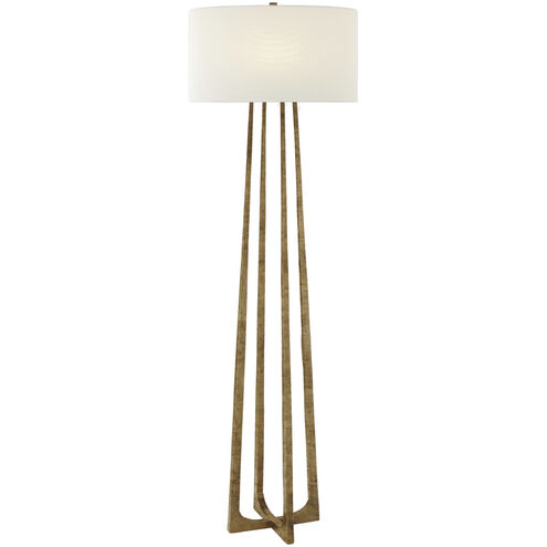 Ian K. Fowler Scala 62.5 inch 100.00 watt Gilded Iron Floor Lamp Portable Light in Linen, Large