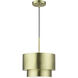 Zolana 1 Light 12 inch Antique Brass Pendant Ceiling Light