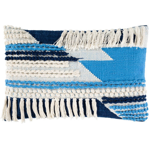 Merdo 22 X 14 inch Sky Blue/Navy/White Pillow Kit, Lumbar
