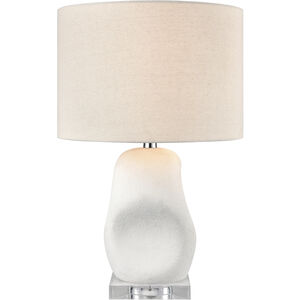 Colby 22 inch 100.00 watt Dry White with Clear Table Lamp Portable Light