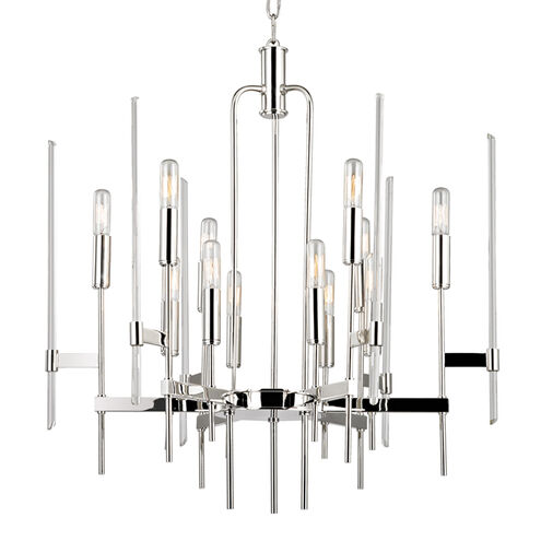 Bari 12 Light 24 inch Polished Nickel Chandelier Ceiling Light