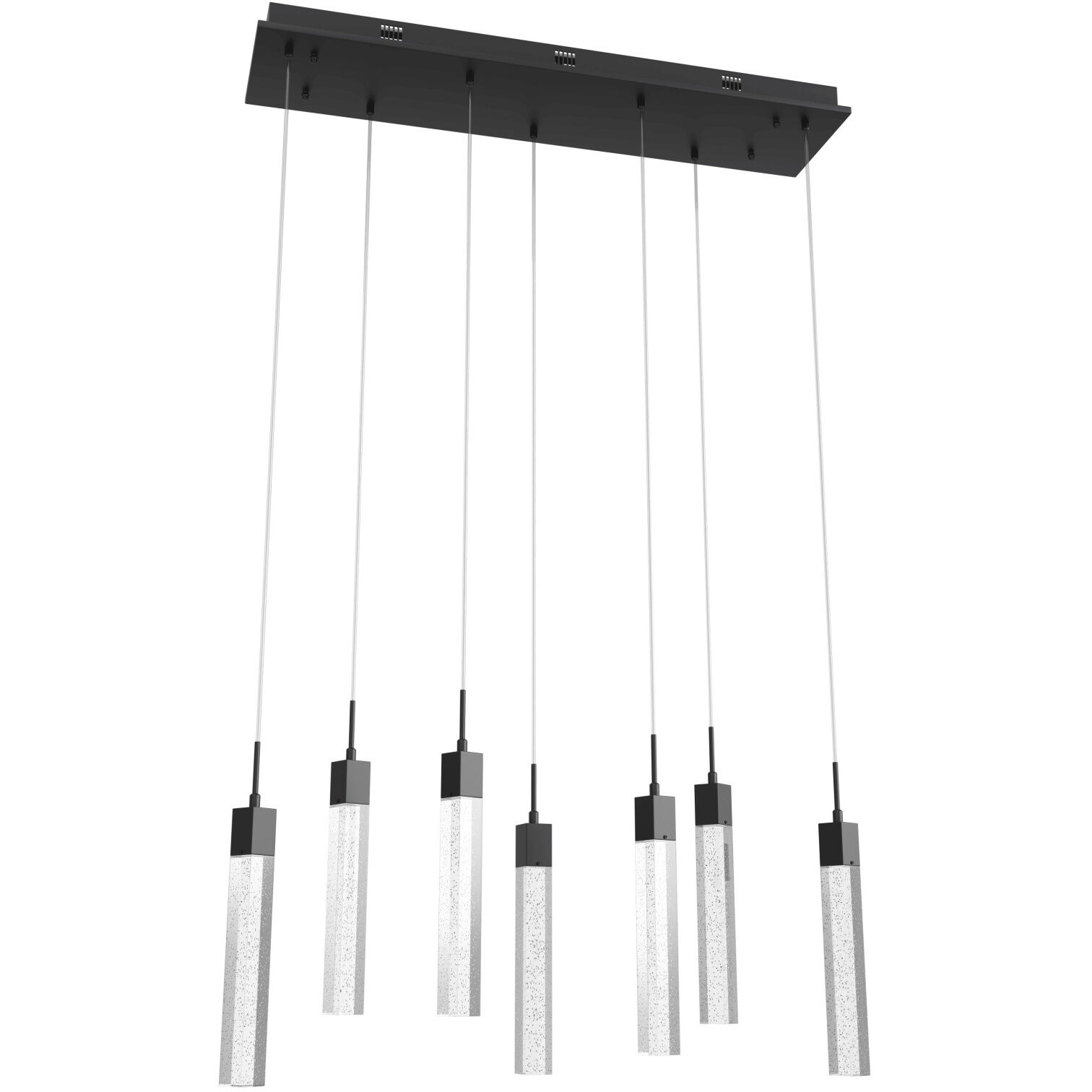 Original Glacier Avenue LED 11 inch Black Multi Port Pendant Ceiling Light in Bubbled