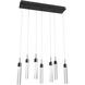 Original Glacier Avenue LED 11 inch Black Multi Port Pendant Ceiling Light in Bubbled