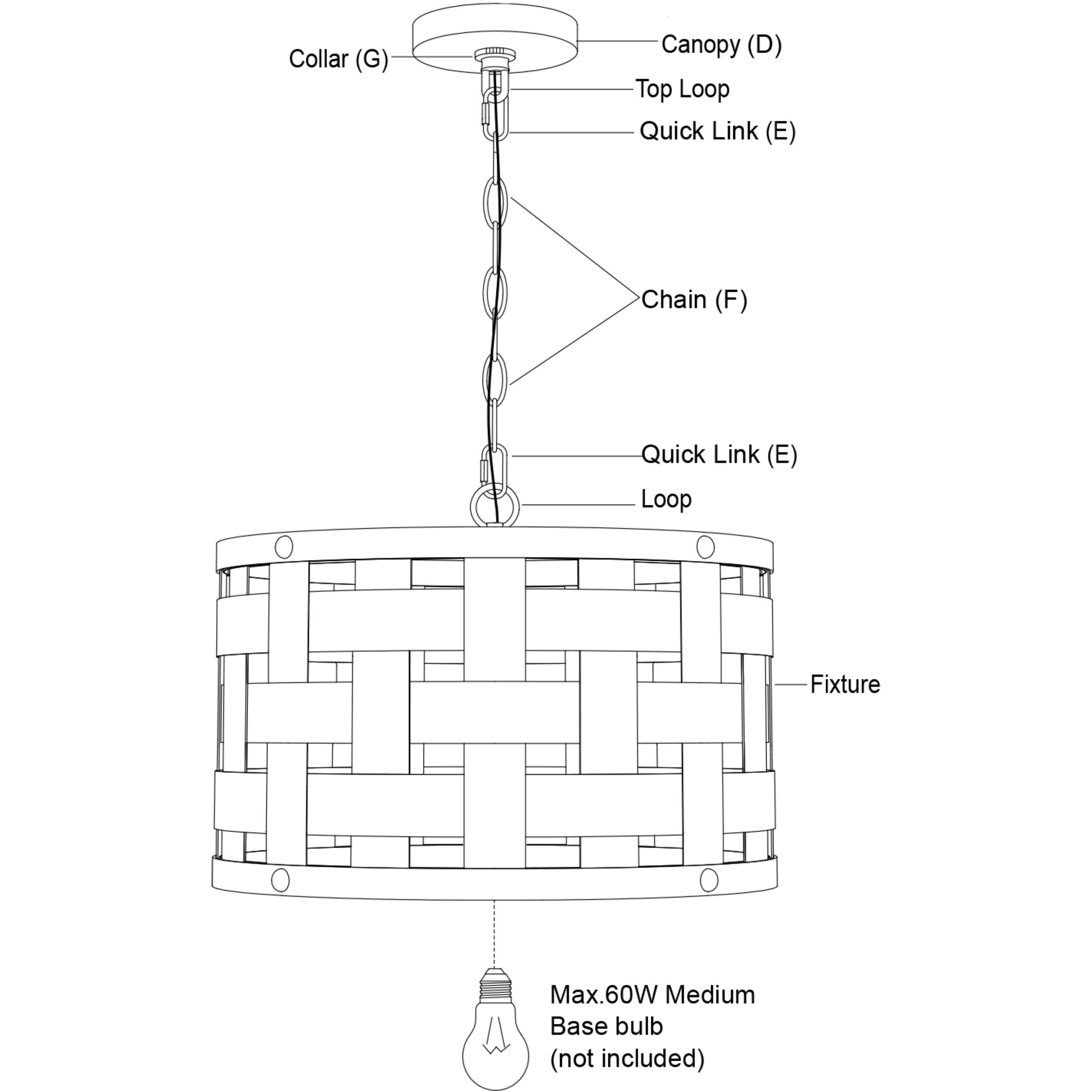 Norwood LED 16 inch Vintage Steel and Distressed Wood Pendant Ceiling Light