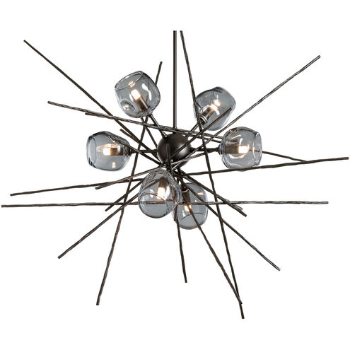 Griffin 6 Light 39.2 inch Oil Rubbed Bronze Pendant Ceiling Light in Cool Grey