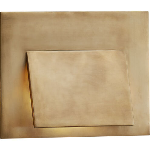 Kelly Wearstler Esker LED 7 inch Antique-Burnished Brass Outdoor Envelope Sconce