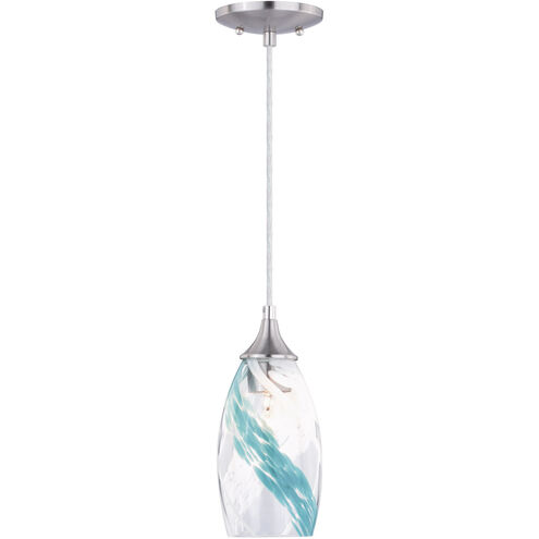 Milano 1 Light 5 inch Satin Nickel Mini Pendant Ceiling Light