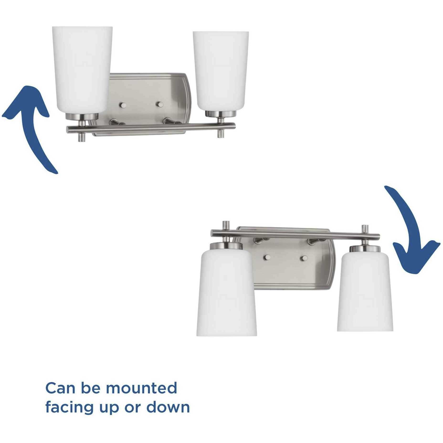 Adley 2 Light 13.88 inch Brushed Nickel Bath Vanity Light Wall Light