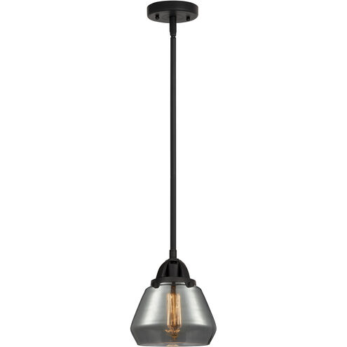 Nouveau 2 Fulton LED 6.75 inch Matte Black Mini Pendant Ceiling Light in Plated Smoke