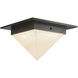 Mineral 1 Light 7.88 inch Urban Bronze and Alabaster Flush Mount Ceiling Light in Alabaster Shade
