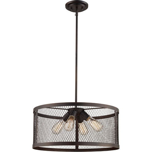 Mist 4 Light 20 inch Rubbed Oil Bronze Pendant Ceiling Light