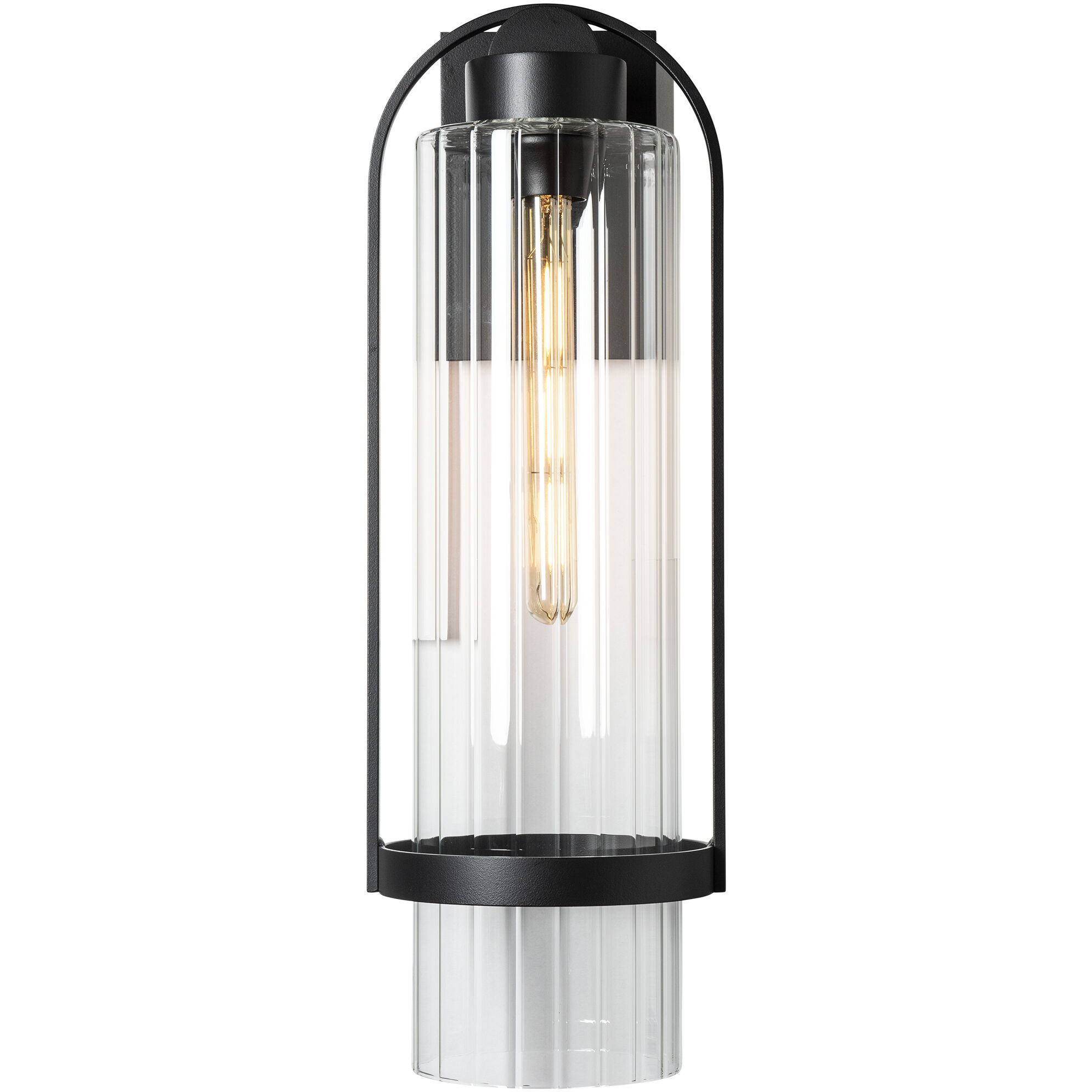 Alcove 1 Light 23.2 inch Coastal Black Outdoor Sconce in Clear, Large