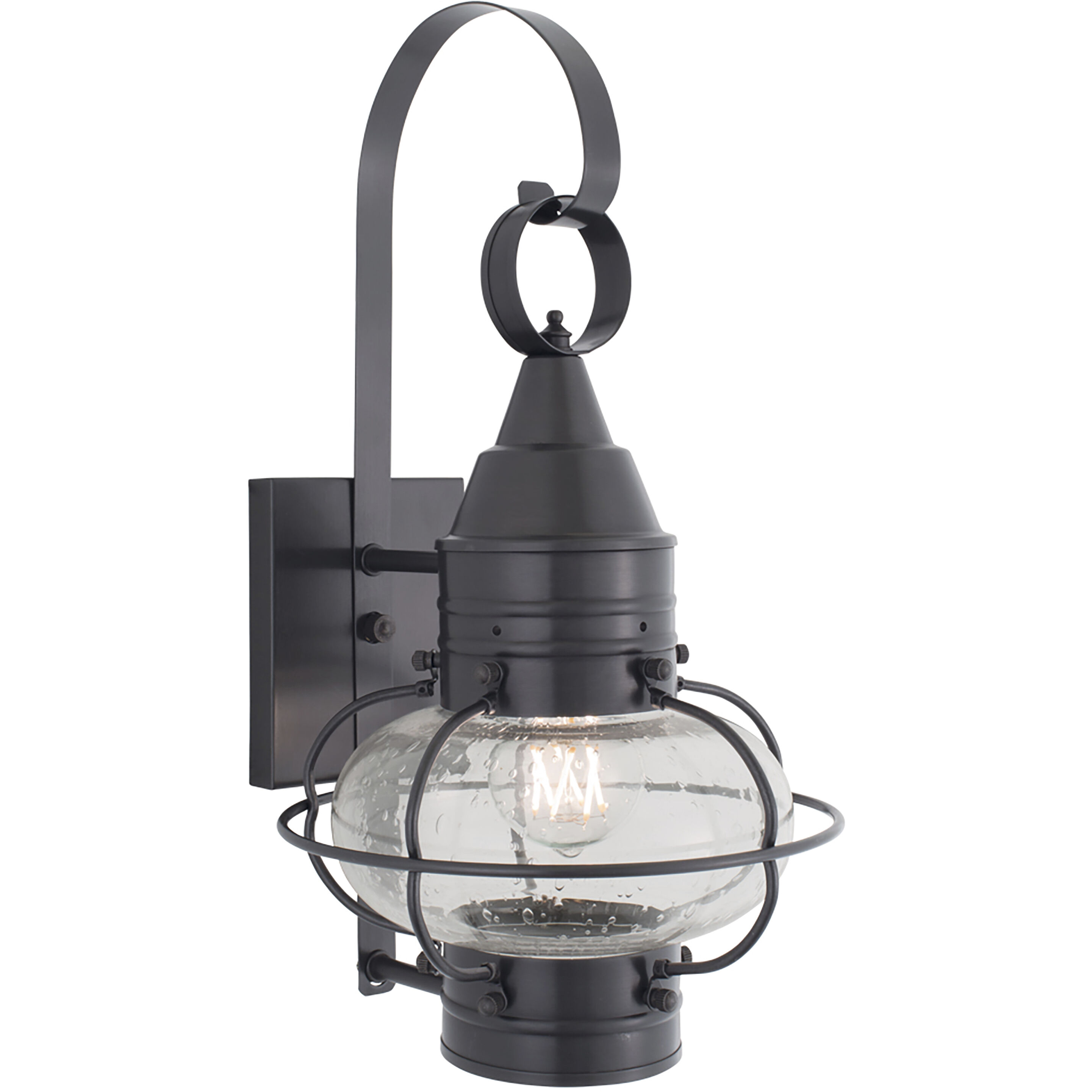 Classic Onion 1 Light 16 inch Gunmetal Outdoor Wall Sconce