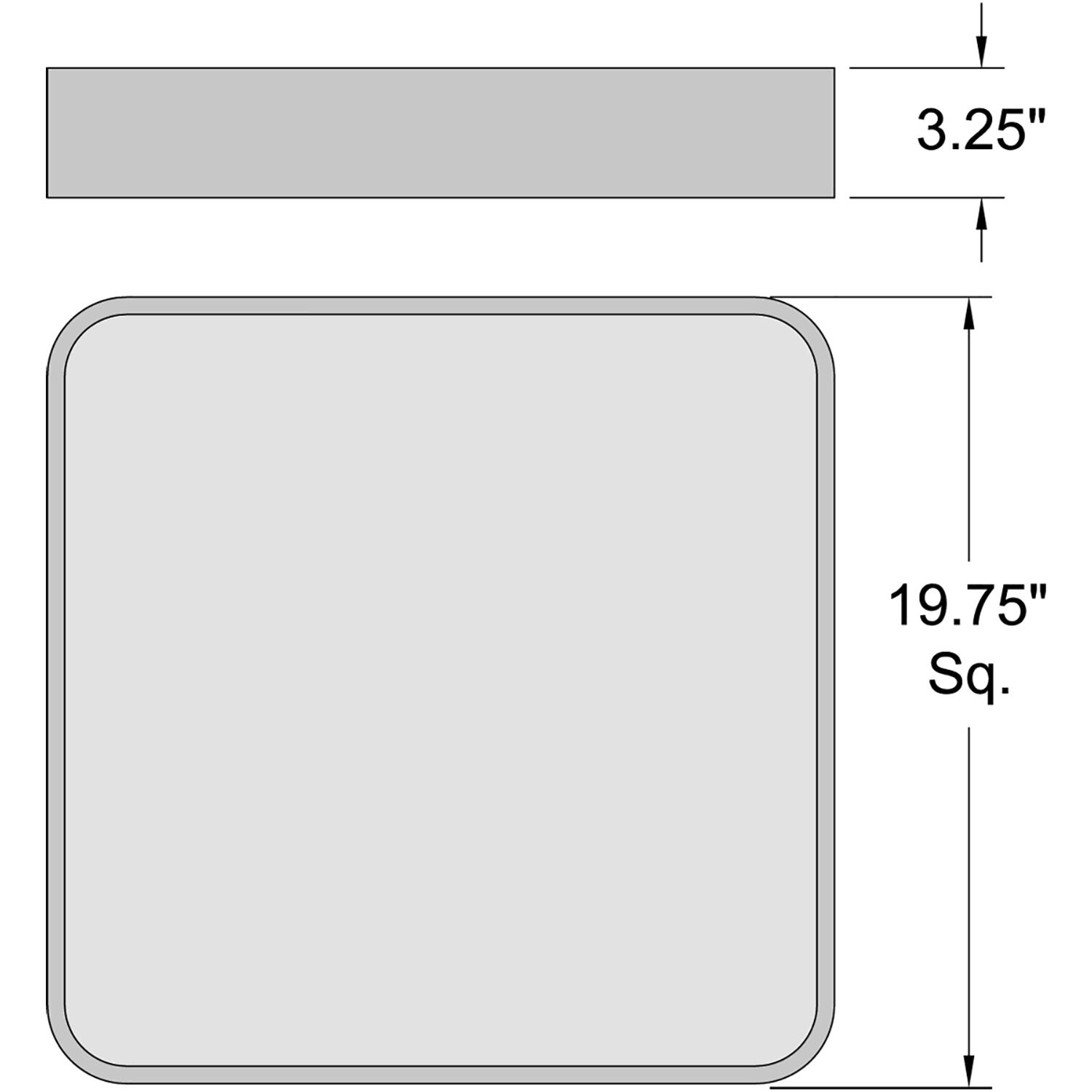 Granada LED 19.75 inch Black and White Flush Mount Ceiling Light