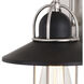 Galena LED 9.5 inch Matte Black and Satin Nickel Bathroom Light Wall Light in 1