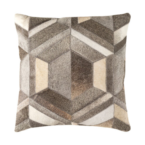 Spark & Spruce 20805-MG Sadie 18 X 18 inch Taupe Pillow Cover, Square