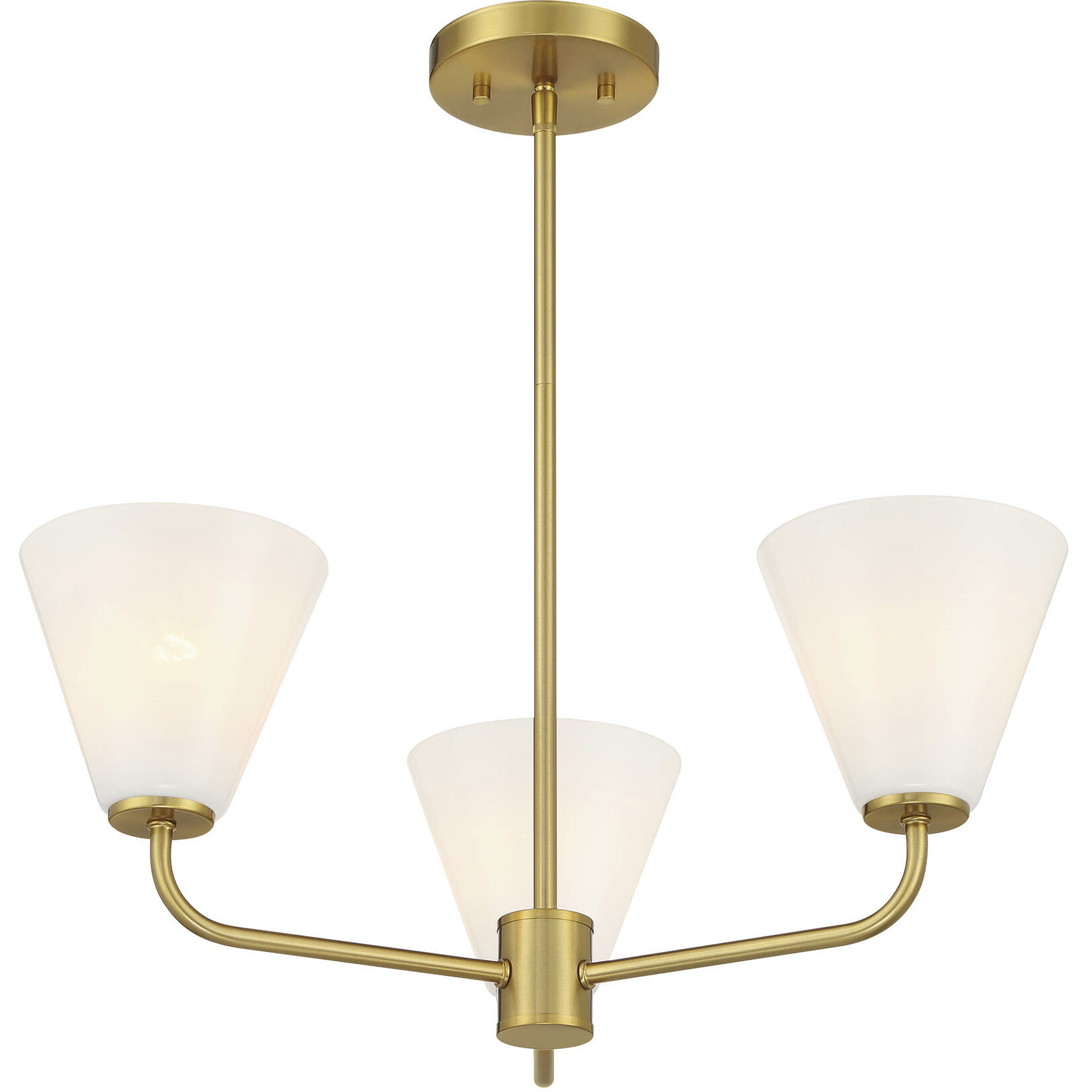 Blair 3 Light 24 inch Warm Brass Chandelier Ceiling Light