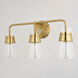 Harper LED 23.5 inch Natural Brass Bathroom Light Wall Light