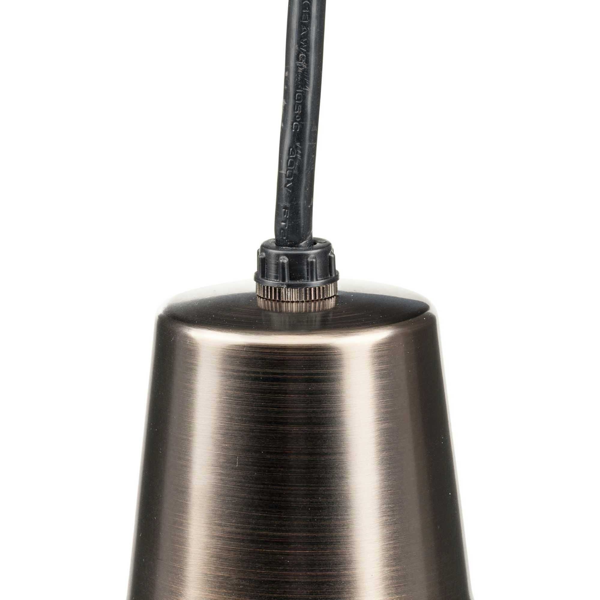 Metal Shade 1 Light Venetian Bronze Pendant Ceiling Light in Standard