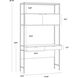Ambrose 47.25 X 22.5 inch Champagne Gold / Cream Modular Wall Desk