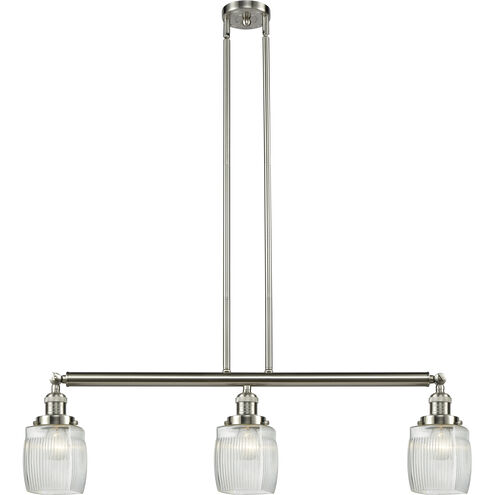 Franklin Restoration Colton LED 38 inch Brushed Satin Nickel Island Light Ceiling Light, Franklin Restoration