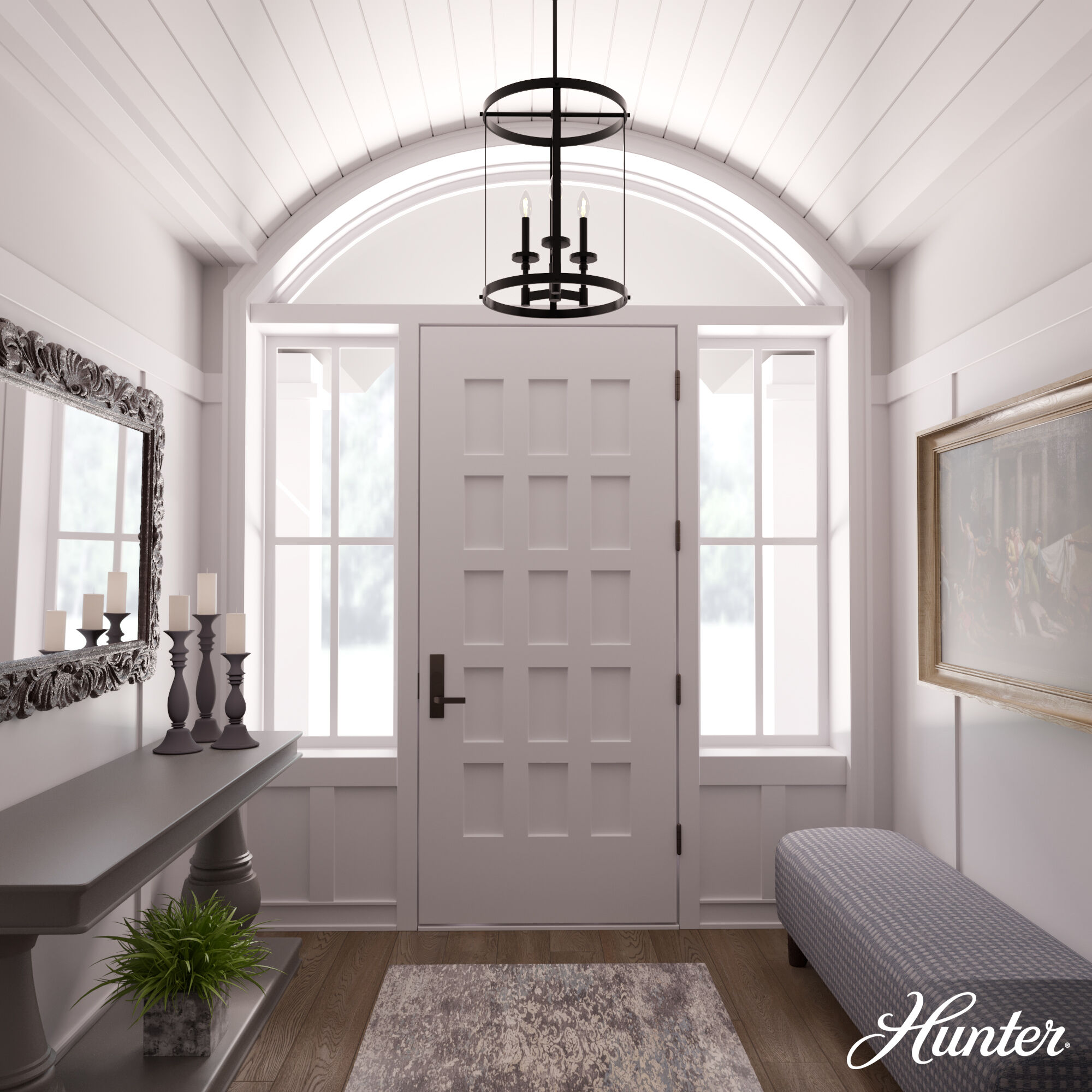 Briargrove 3 Light 15 inch Matte Black Foyer Pendant Ceiling Light