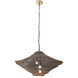 Marseille 3 Light 33 inch Brass Antique Pendant Ceiling Light