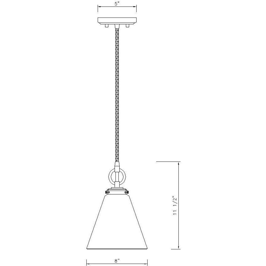 Harper 1 Light 8 inch Matte Black Pendant Ceiling Light