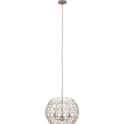 Aura 3 Light 20 inch Tan Pendant Ceiling Light