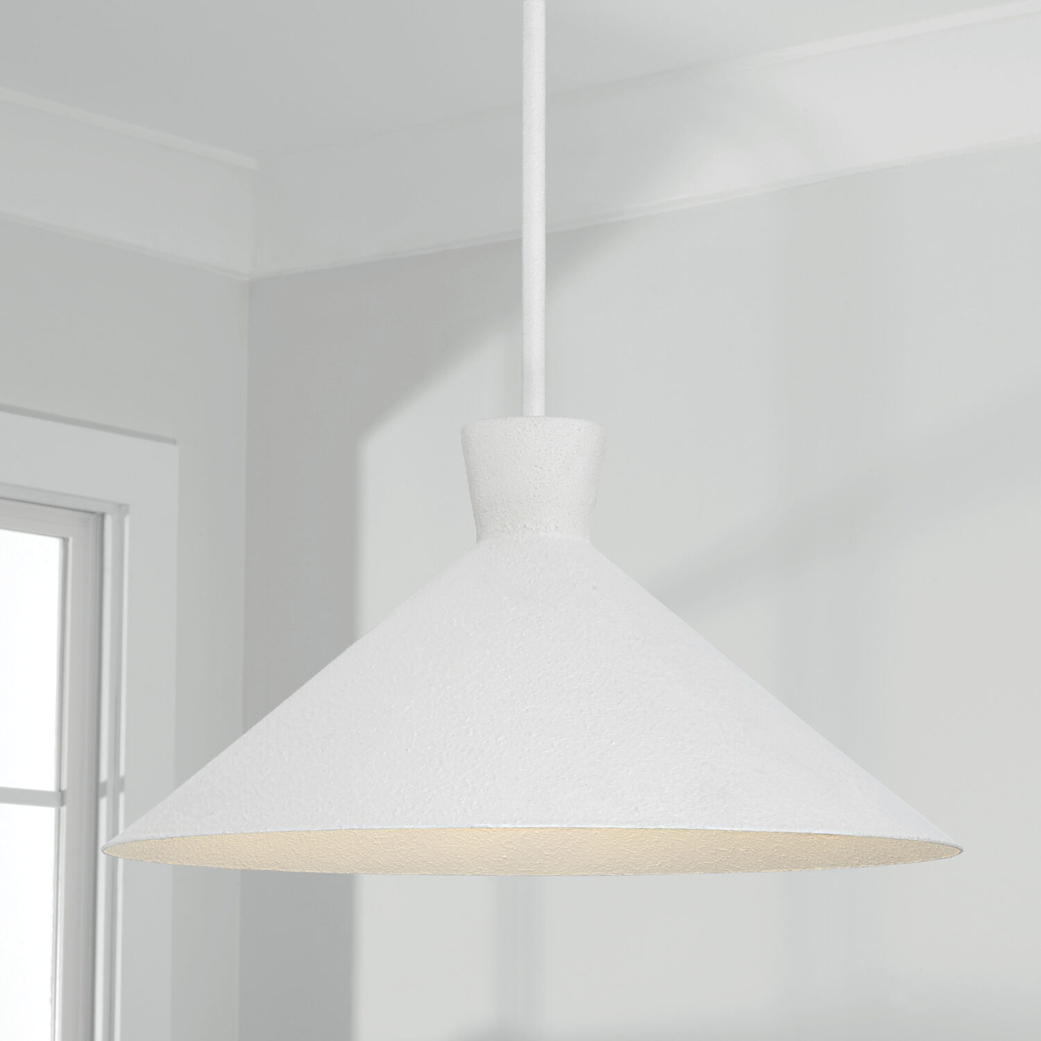 Paloma 1 Light 17.75 inch Textured White Pendant Ceiling Light