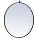 Eternity 28 X 28 inch Black Wall Mirror