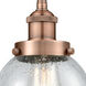 Edison Beacon 1 Light 6 inch Antique Copper Mini Pendant Ceiling Light