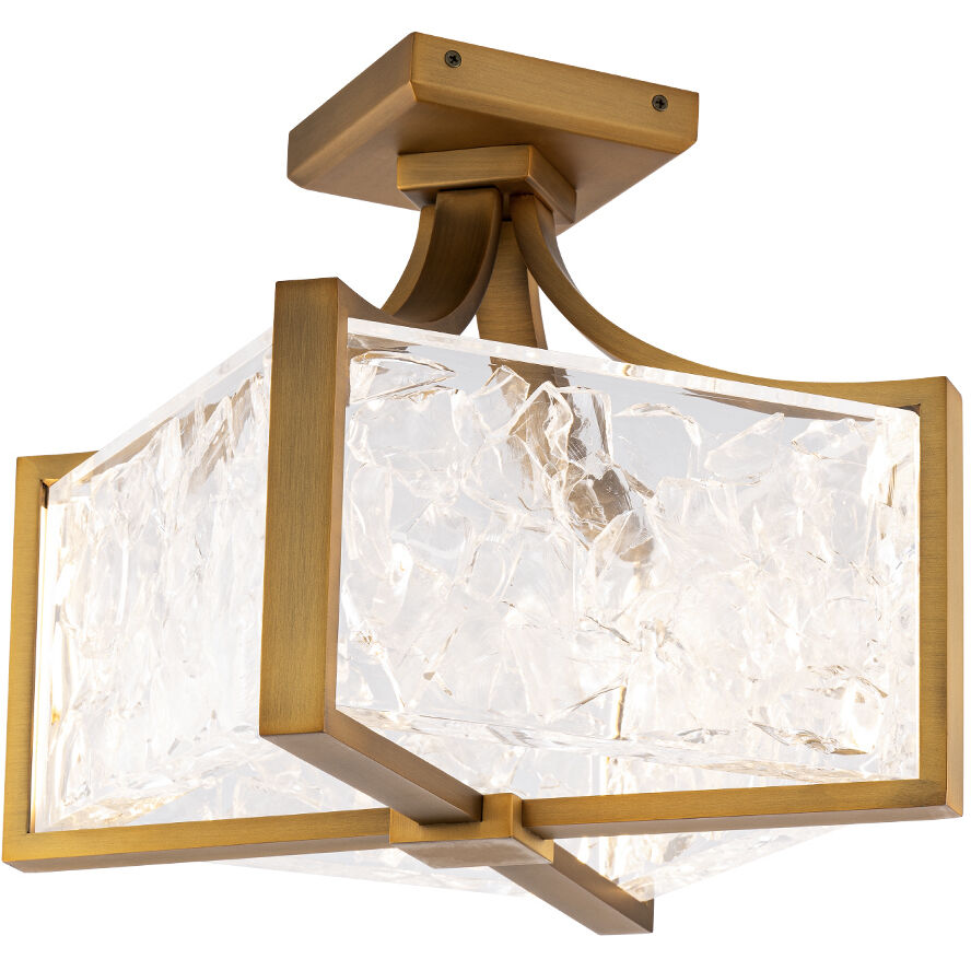 Emblem LED 11.38 inch Aged Brass Indoor Ceiling Lighting