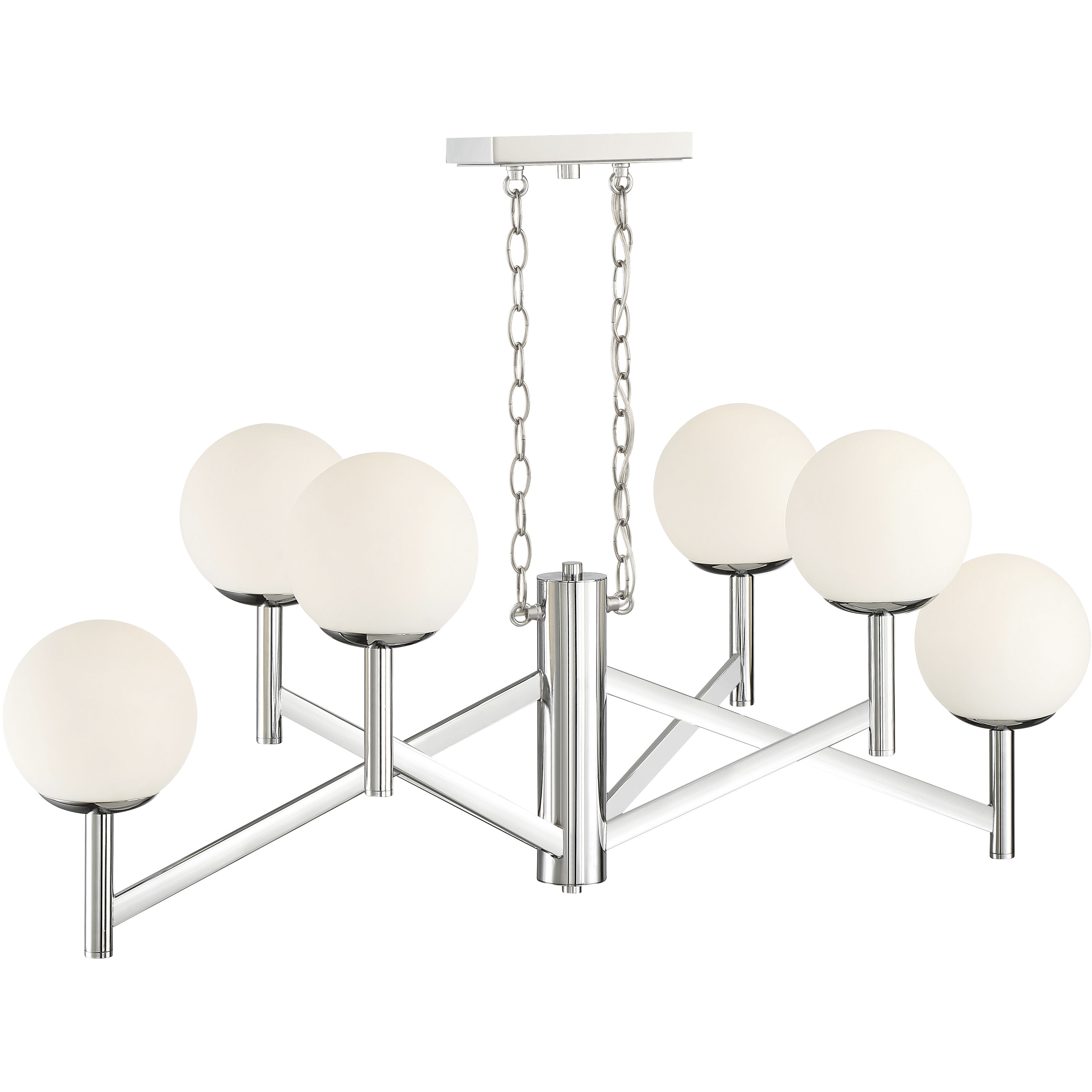 Kelvin 6 Light 42 inch Chrome Chandelier Ceiling Light