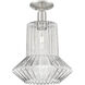 Arcadia Springwater 1 Light 12 inch Brushed Satin Nickel Semi-Flush Mount Ceiling Light
