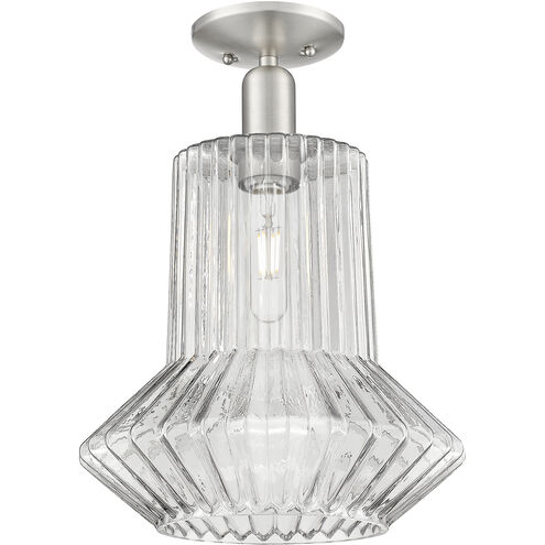 Arcadia Springwater 1 Light 12 inch Brushed Satin Nickel Semi-Flush Mount Ceiling Light