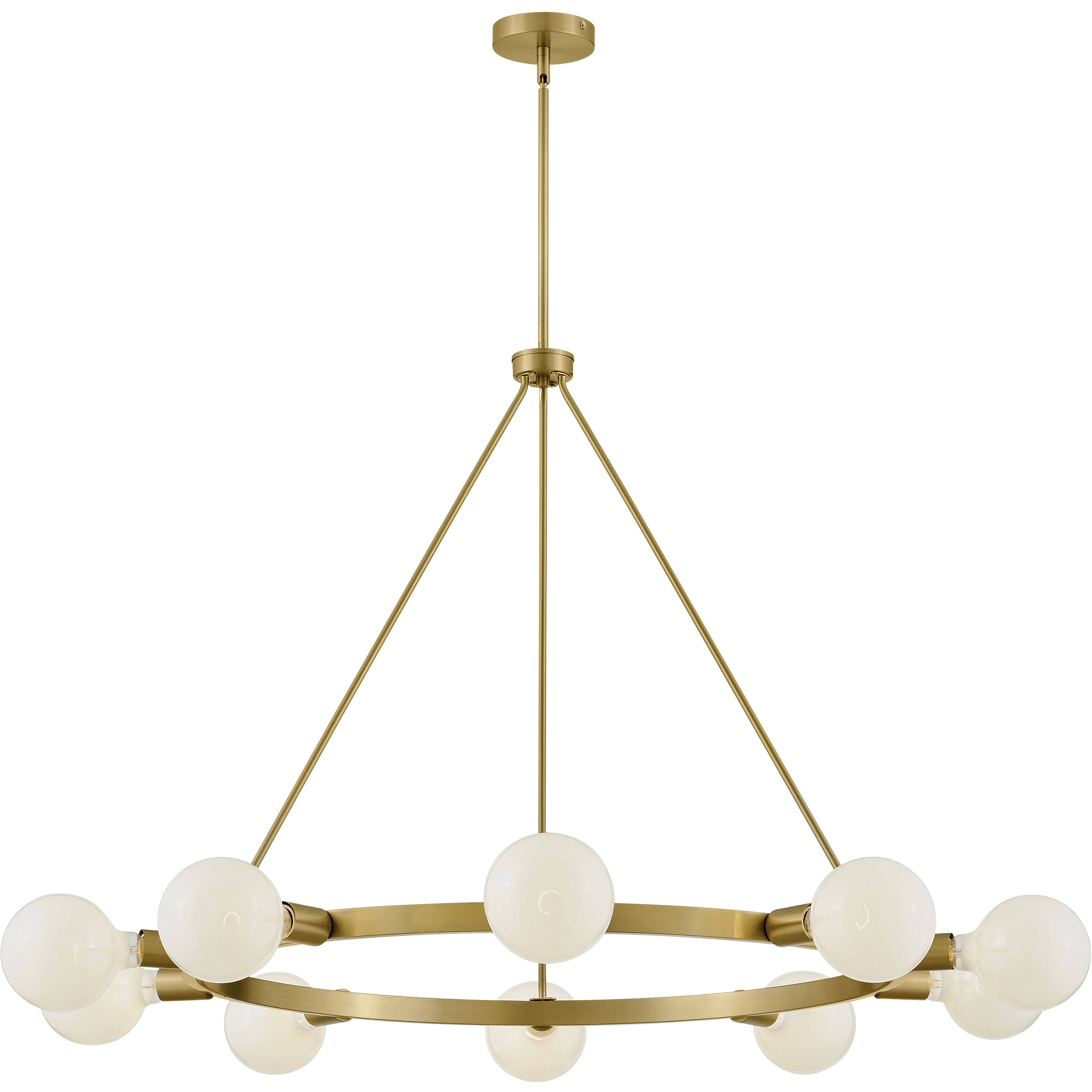 Orla LED 36 inch Lacquered Brass Chandelier Ceiling Light