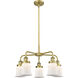 Canton 5 Light 23.25 inch Brushed Brass Chandelier Ceiling Light in Matte White Glass