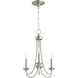 Brooks 3 Light 16 inch Satin Nickel Mini Chandelier Ceiling Light