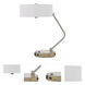 Marcos 20 inch 60 watt Brushed Steel Desk Lamp Portable Light